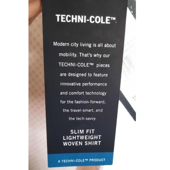 NWT Kenneth Cole Mens Light Pink Short Sleeved Collared Shirt Size XL - Picture 6 of 8